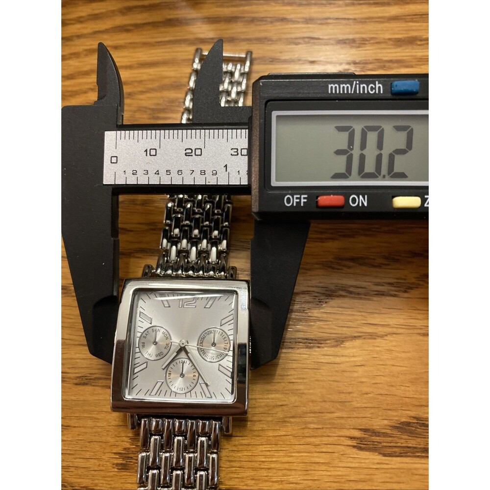 FMD Silver Square Watch Metal Band - Picture 4 of 14
